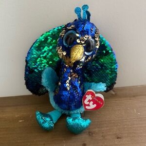 NWT Tyson TY Flippables Bird Plush Stuffed Animal Beanie Baby